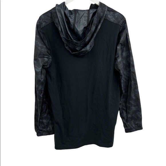Under Armour Windbreaker Anorak Black Camouflage Sz Large - Picture 3 of 6